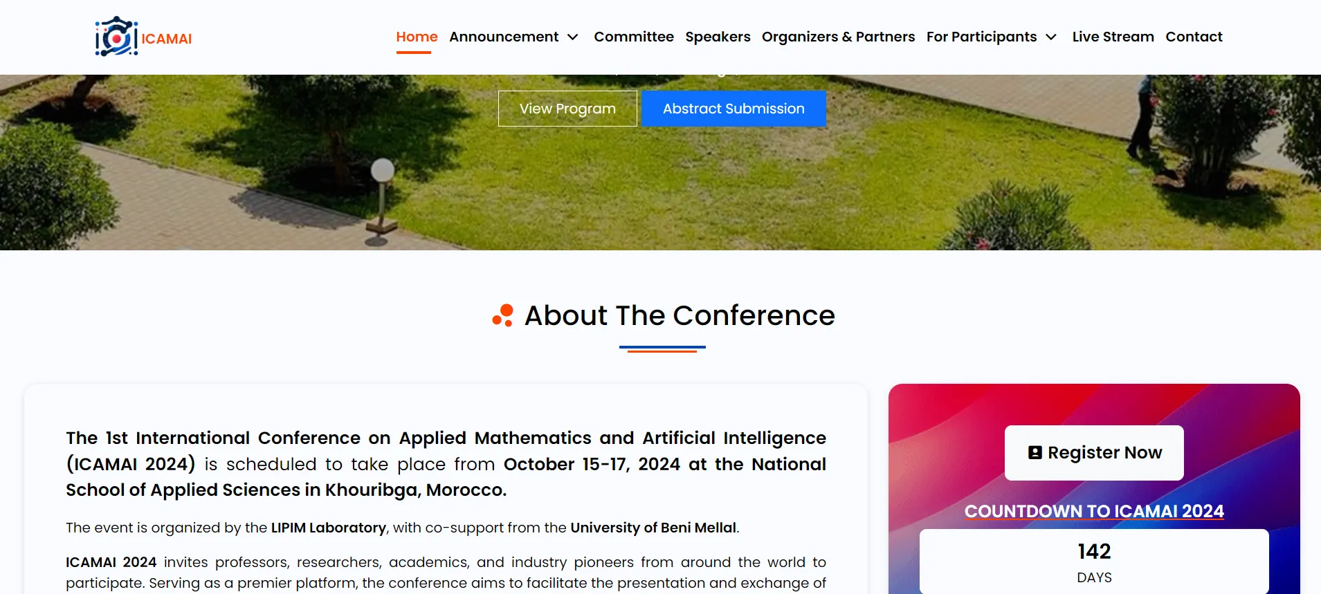 Preview of ICAMAI 2024 | Conference Website project