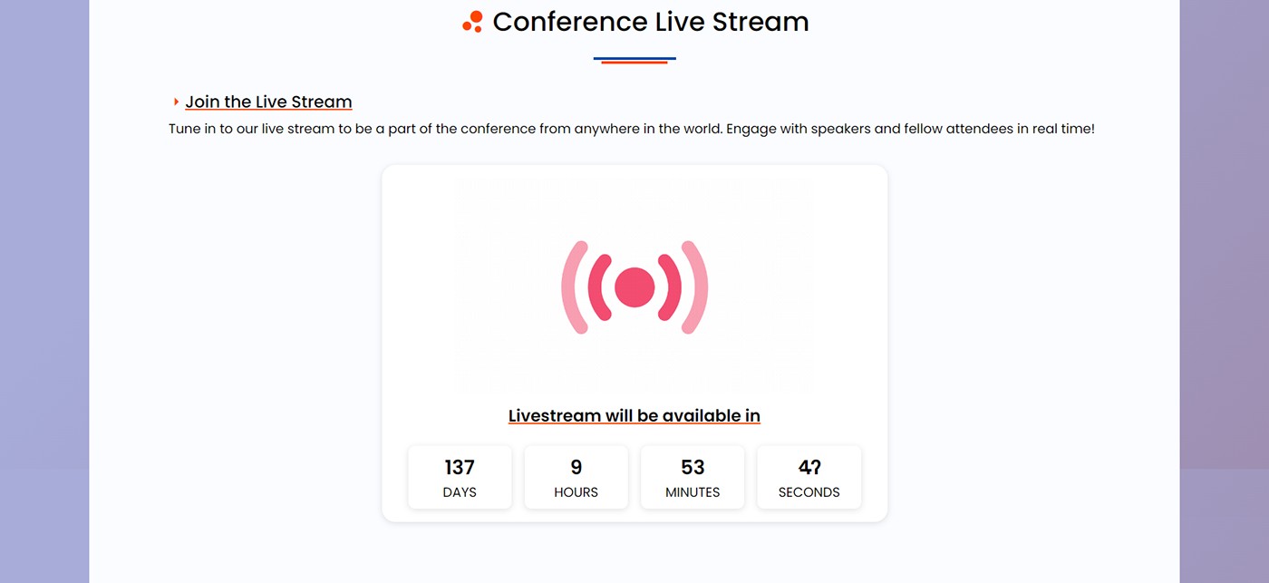 live stream of the conference 