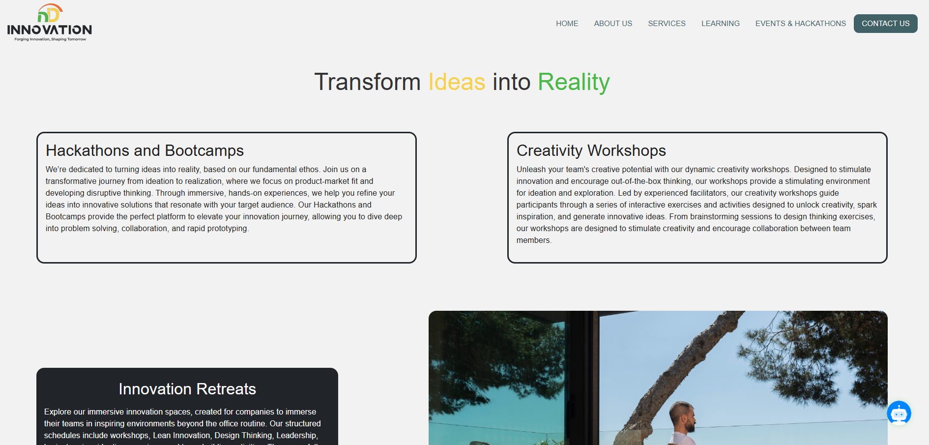 Events & Hackathon Page