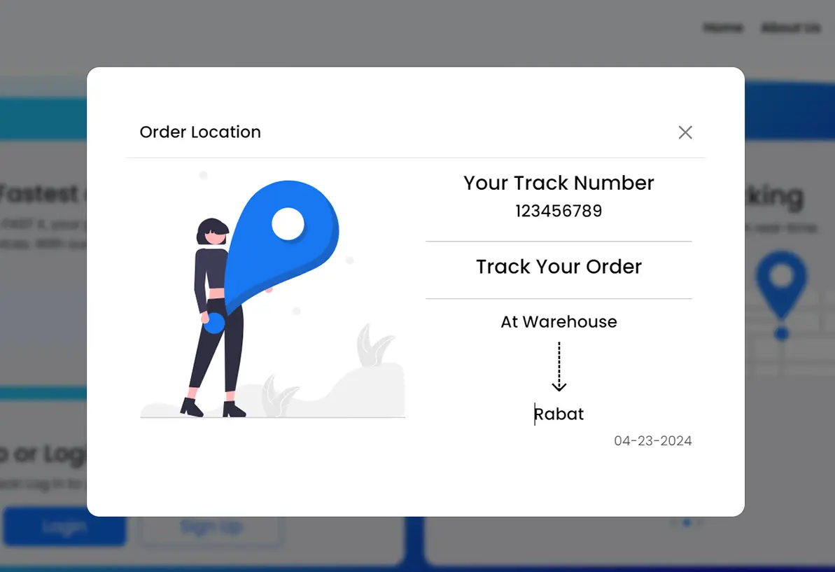 order tracking page