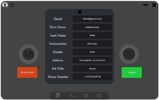 modify client info