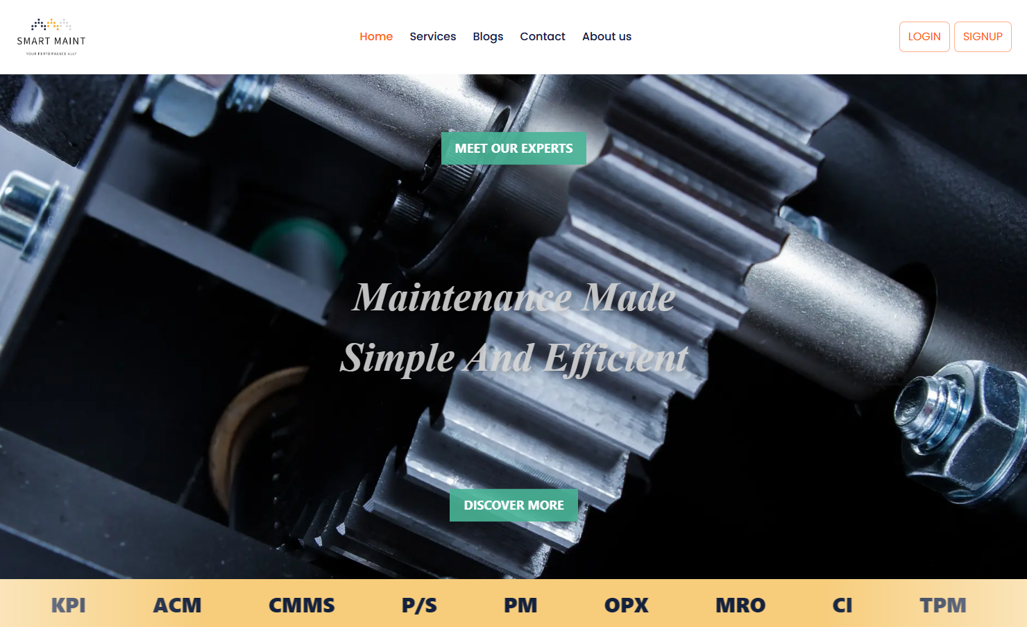 Preview of Smart maint Website project