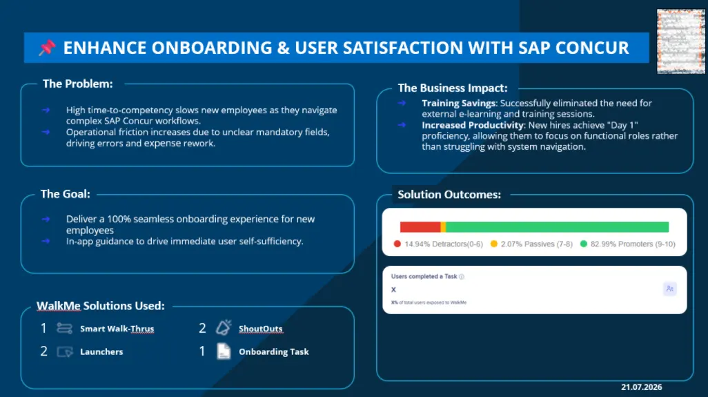 Preview of Digital Adoption on Concur project